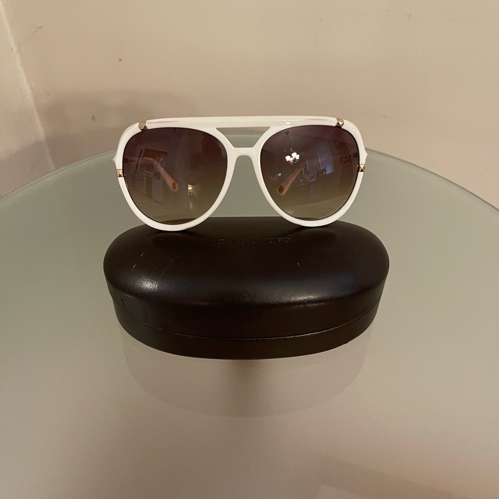 Michael Kors White Aviator Sunglasses